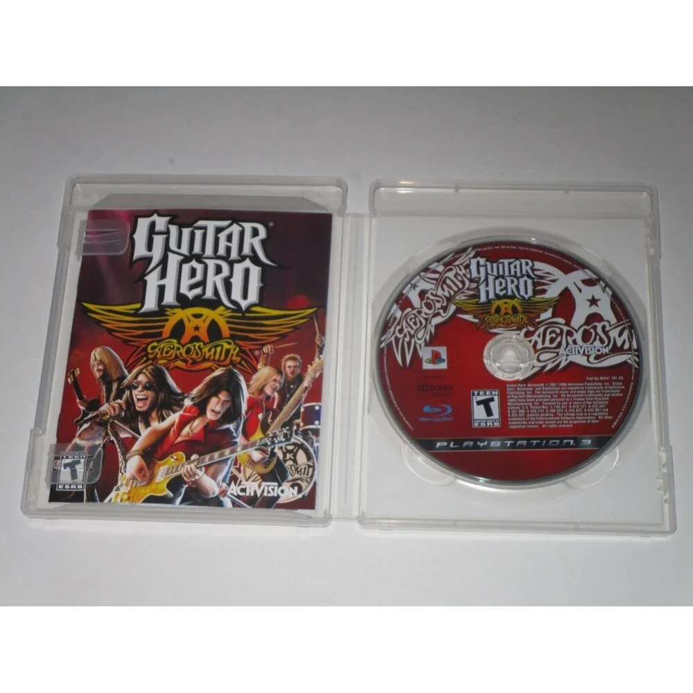 Guitar Hero: Aerosmith (Sony Playstation 3, 2008) COMPLETE